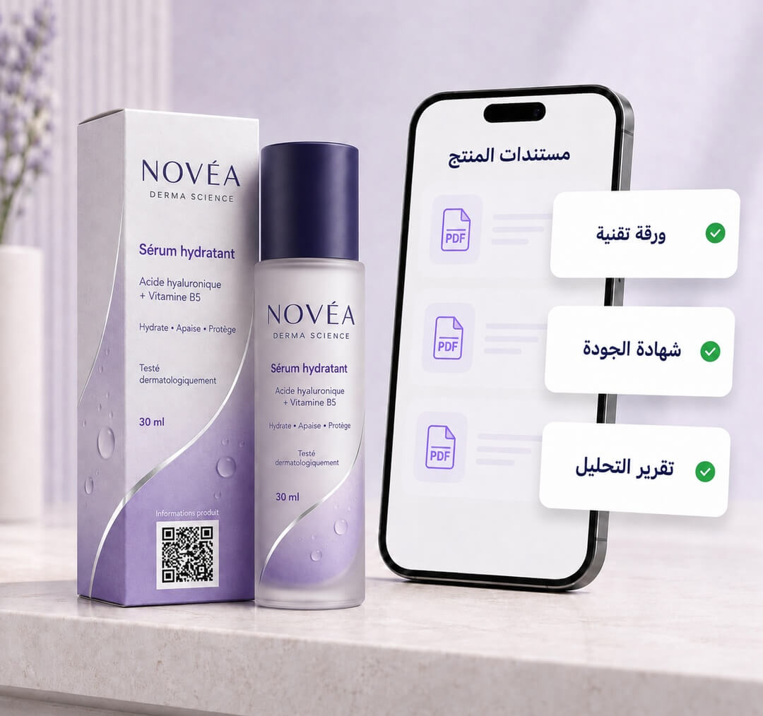 Documents et certificats accessibles depuis le packaging