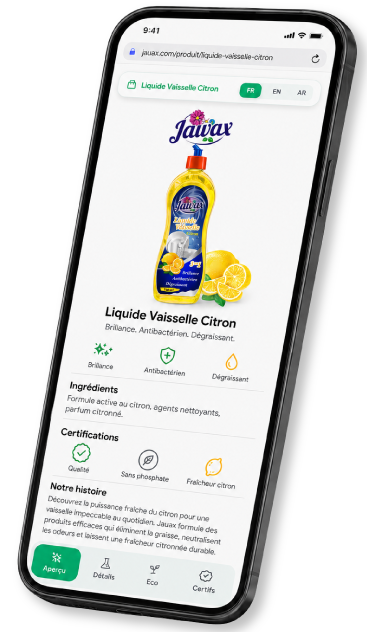 Passeport produit digital sur téléphone